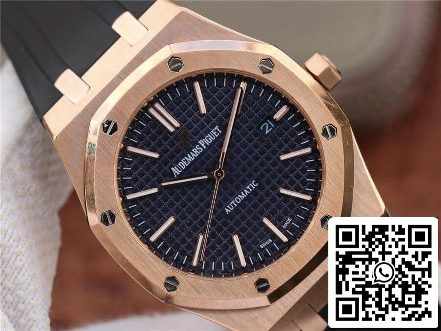 Audemars Piguet Royal Oak 15400 1:1 Best Edition Rose Gold Blue Dial EU Watch Store