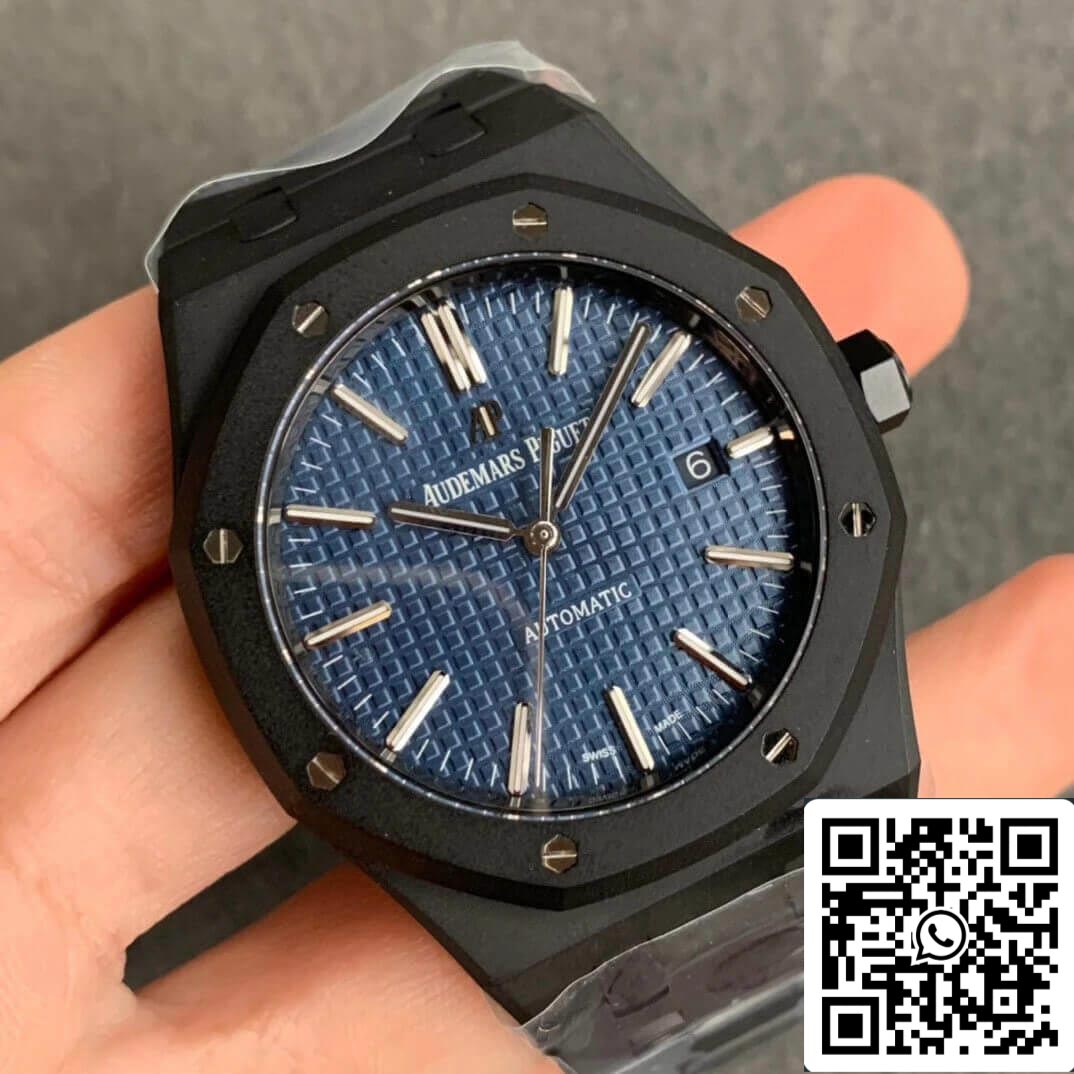 Audemars Piguet Royal Oak 15400 DLC Carbon  Best Edition ZF Factory Blue Dial EU Watch Store