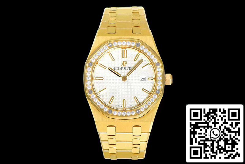 Audemars Piguet Royal Oak 67651BA.ZZ.1261BA.01 1:1 Best Edition JF Factory Yellow Gold Diamond Swiss Quartz EU Watch Store