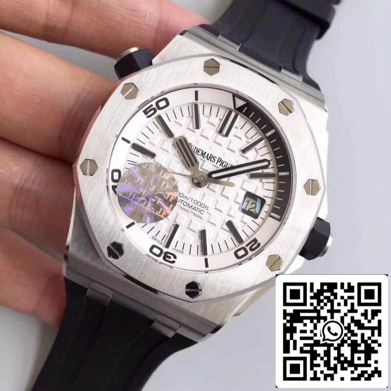 Audemars Piguet Royal Oak Offshore Diver 15710ST.OO.A002CA.02 JF Factory 1:1 Best Edition Swiss ETA3120 White Textured Dial EU Watch Store