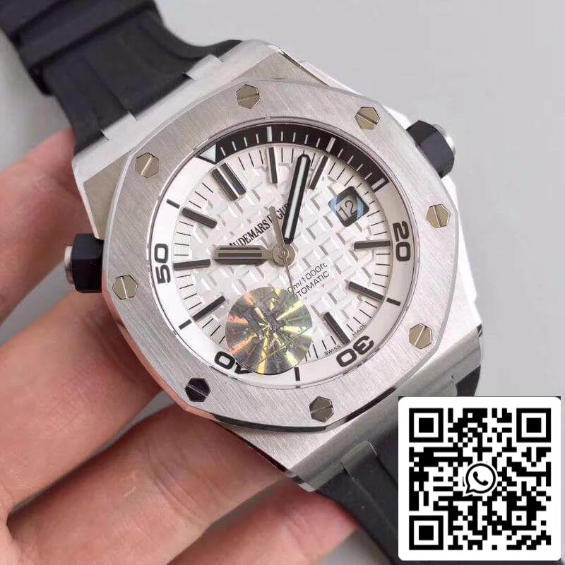 Audemars Piguet Royal Oak Offshore Diver 15710ST.OO.A002CA.02 JF Factory 1:1 Best Edition Swiss ETA3120 White Textured Dial EU Watch Store