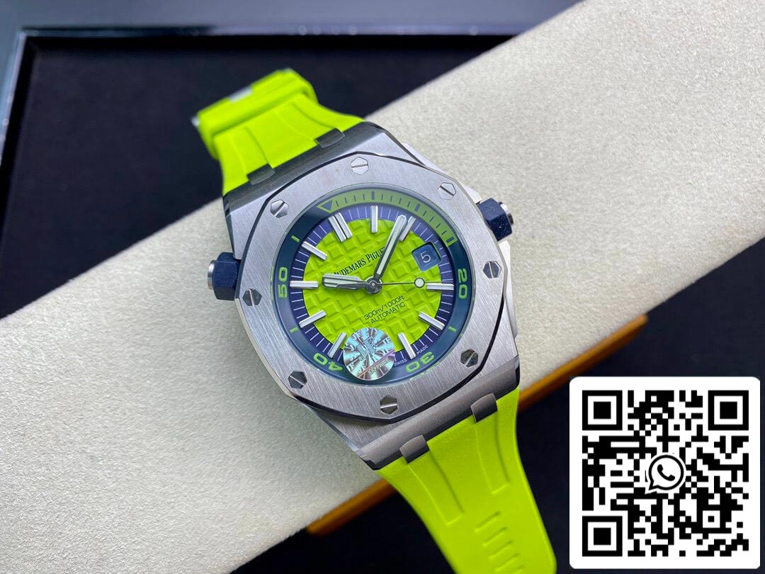 Audemars Piguet Royal Oak Offshore Diver 15710ST.OO.A038CA.01 JF Factory 1:1 Best Edition Swiss ETA3120 Green Textured Dial EU Watch Store