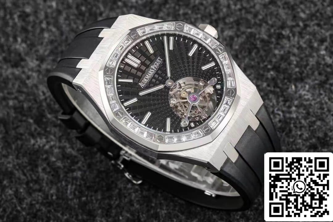 Audemars Piguet Royal Oak Tourbillon 1:1 Best Edition R8 Factory V3 Black Rubber Strap EU Watch Store