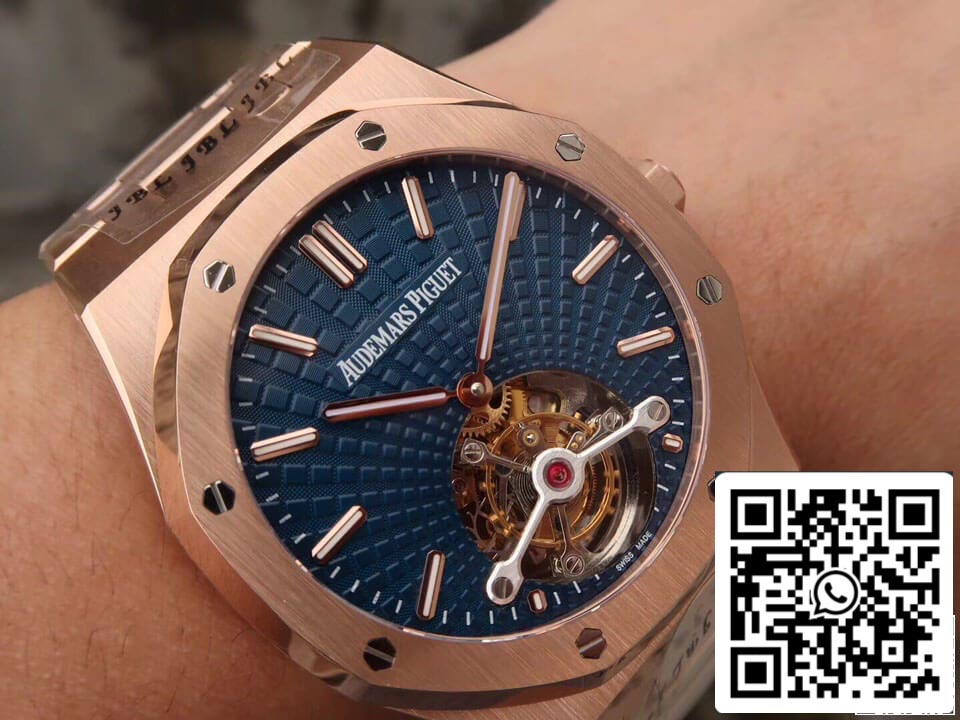 Audemars Piguet Royal Oak Tourbillon 26522OR.OO.1220OR.01 1:1 Best Edition JF Factory Blue Dial EU Watch Store