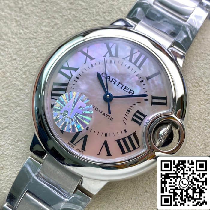 Ballon Bleu De Cartier 33MM 1:1 Best Edition AF Factory Mother-of-pearl Dial US Replica Watch