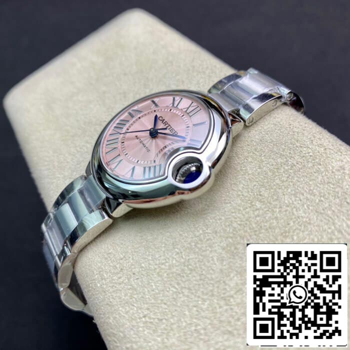 Ballon Bleu De Cartier 33MM W6920100 1:1 Best Edition V6 Factory Pink Dial US Replica Watch