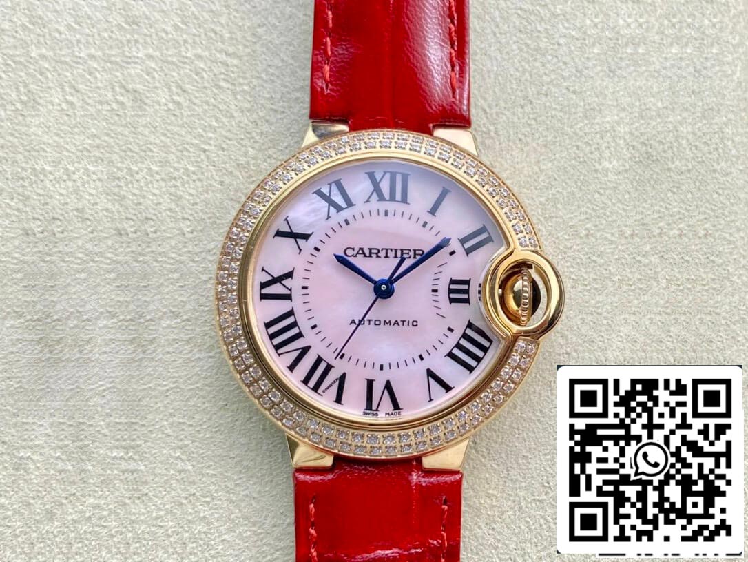 Ballon Bleu De Cartier 33MM WJBB0033 1:1 Best Edition 3K Factory Red Strap US Replica Watch