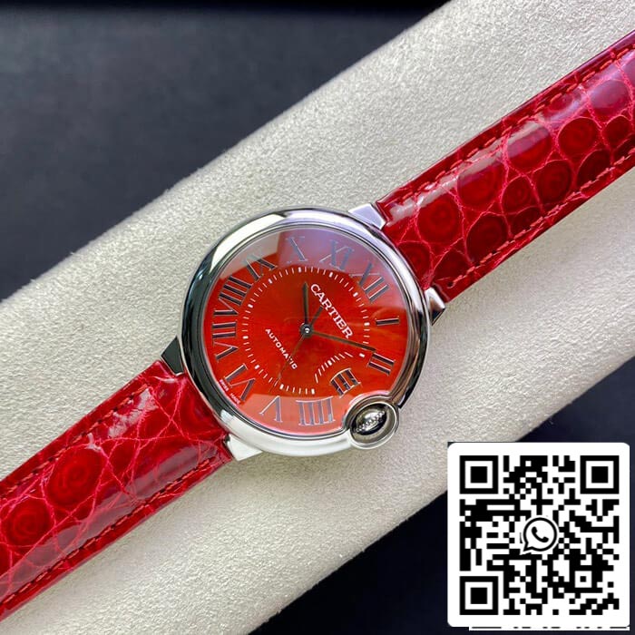 Ballon Bleu De Cartier 36MM 1:1 Best Edition 3K Factory Red Dial US Replica Watch