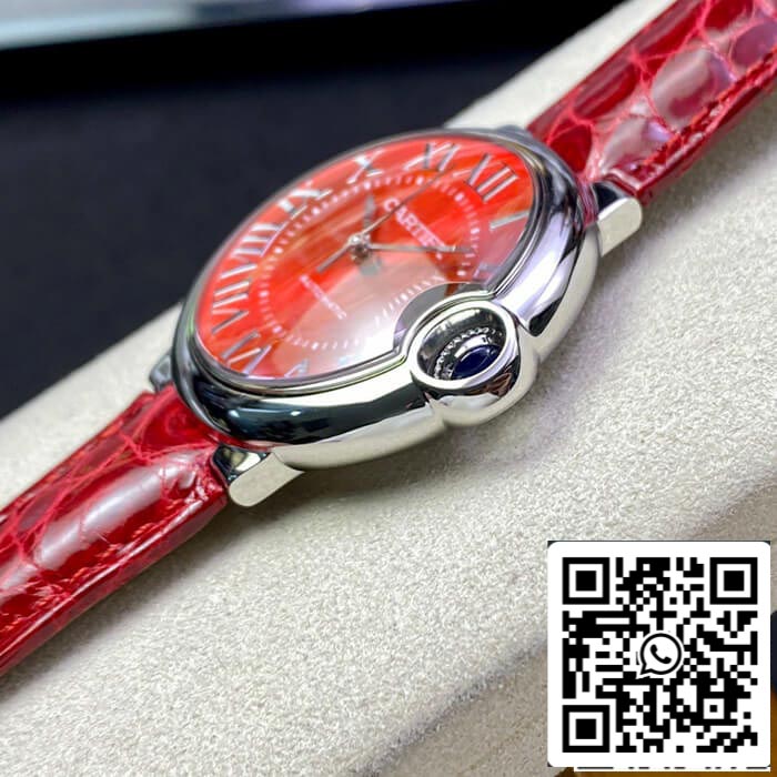 Ballon Bleu De Cartier 36MM 1:1 Best Edition 3K Factory Red Dial US Replica Watch