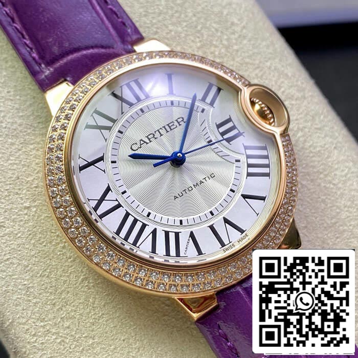 Ballon Bleu De Cartier 36MM WJBB0009 1:1 Best Edition 3K Factory Diamond Bezel US Replica Watch