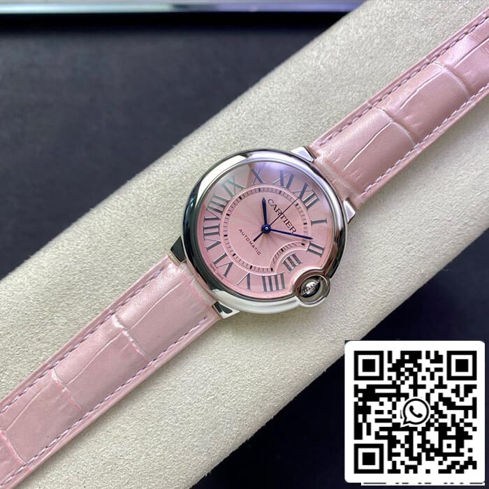 Ballon Bleu De Cartier 36MM WSBB0007 1:1 Best Edition 3K Factory Leather Strap US Replica Watch