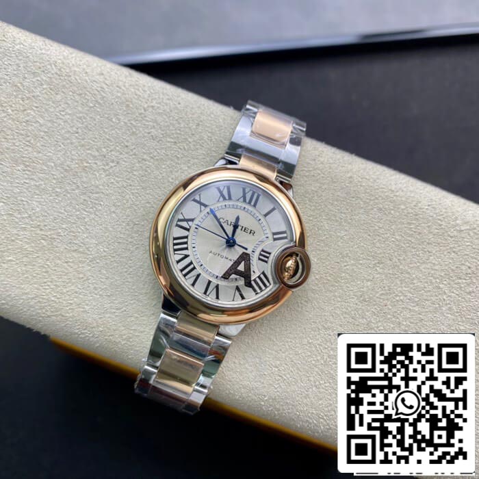 Ballon Bleu De Cartier W2BB0023 33MM 1:1 Best Edition V6 Factory Rose Gold US Replica Watch