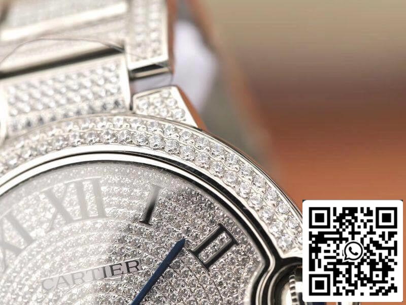 Ballon Bleu De Cartier WE9009Z3 42mm TW Factory 1:1 Best Edition Full Diamond Dial Swiss ETA2824 US Replica Watch