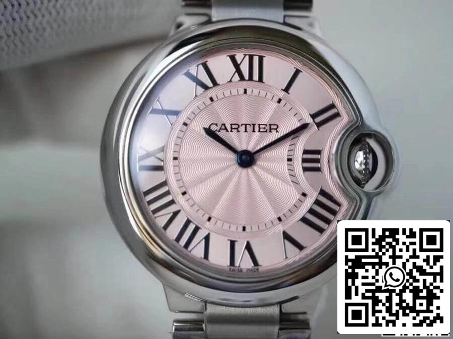 Ballon Bleu De Cartier WE902073 33mm V6 Factory 1:1 Best Edition Swiss Quartz ETA157 Pink Dial US Replica Watch