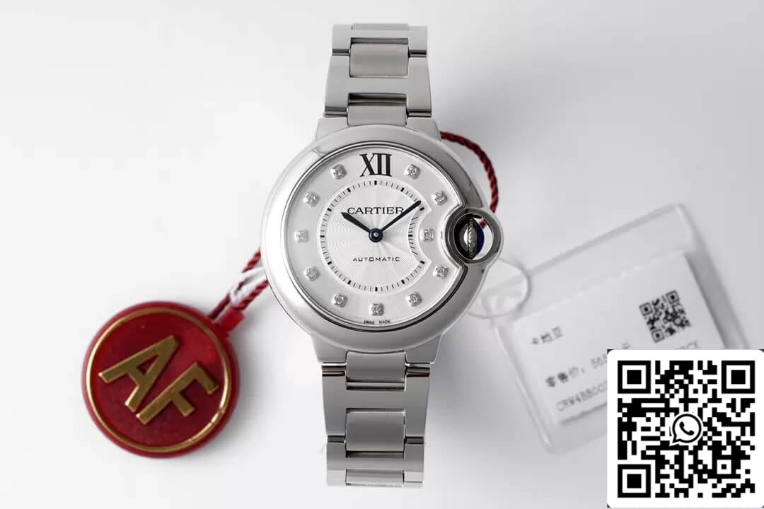 Ballon Bleu De Cartier WE902074 33MM 1:1 Best Edition AF Factory Silver Dial US Replica Watch