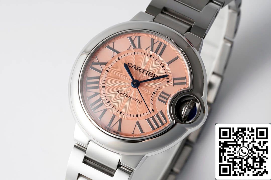 Ballon Bleu De Cartier WSBB0046 33MM 1:1 Best Edition AF Factory Pink Dial US Replica Watch