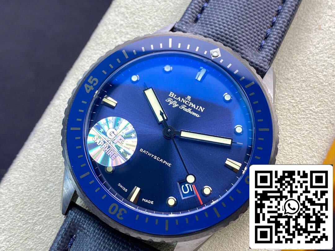 Blancpain Fifty Fathoms 5000-0240-O52A 1:1 Best Edition GF Factory Blue Dial US Replica Watch