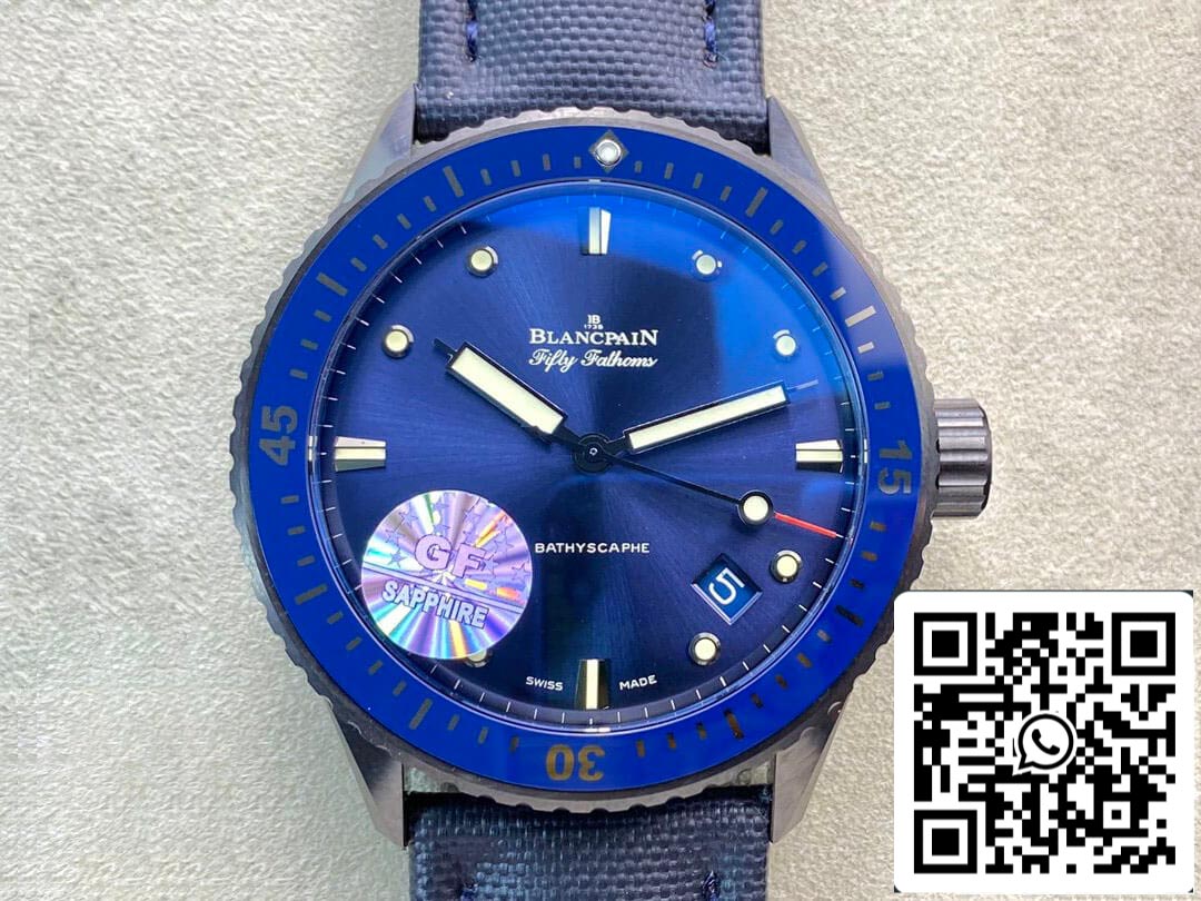 Blancpain Fifty Fathoms 5000-0240-O52A 1:1 Best Edition GF Factory Blue Dial US Replica Watch