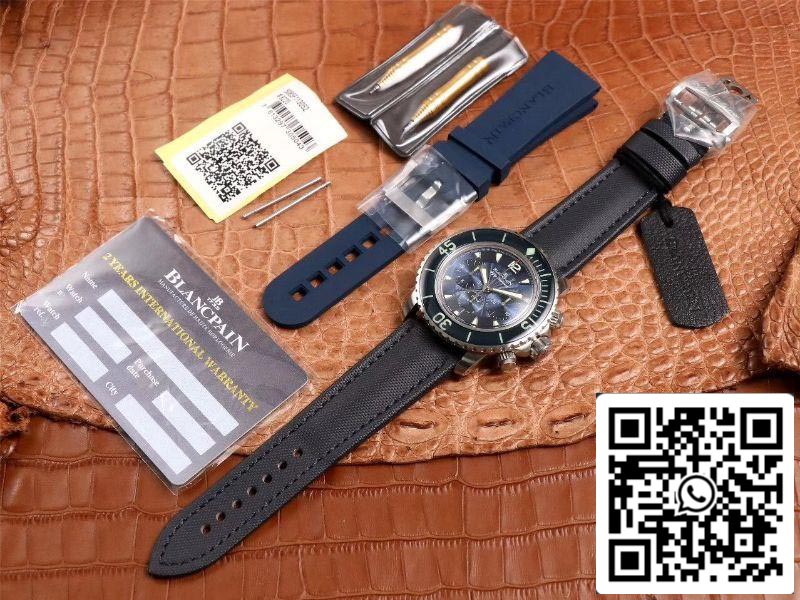 Blancpain Fifty Fathoms 5085FB-1140-52B 1:1 Best Edition OM factory Blue Dial Swiss ETA7750 US Replica Watch