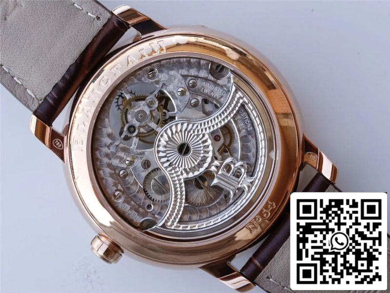 Blancpain Villeret 6025-1542-55 Real Tourbillon 1:1 Best Edition JB Factory Rose Gold Case Swiss Cal.25 US Replica Watch