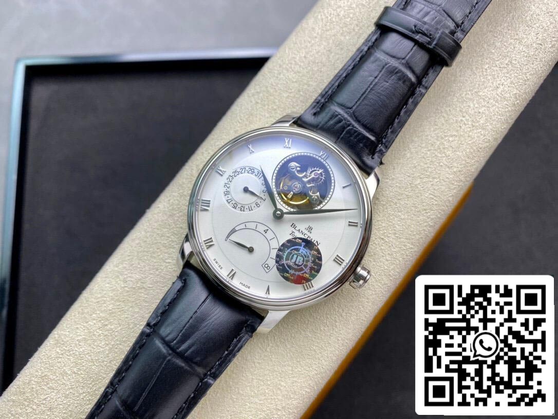 Blancpain Villeret 6025-1542-55 True Tourbillon 1:1 Best Edition JB Factory White Dial Swiss Cal.25 US Replica Watch