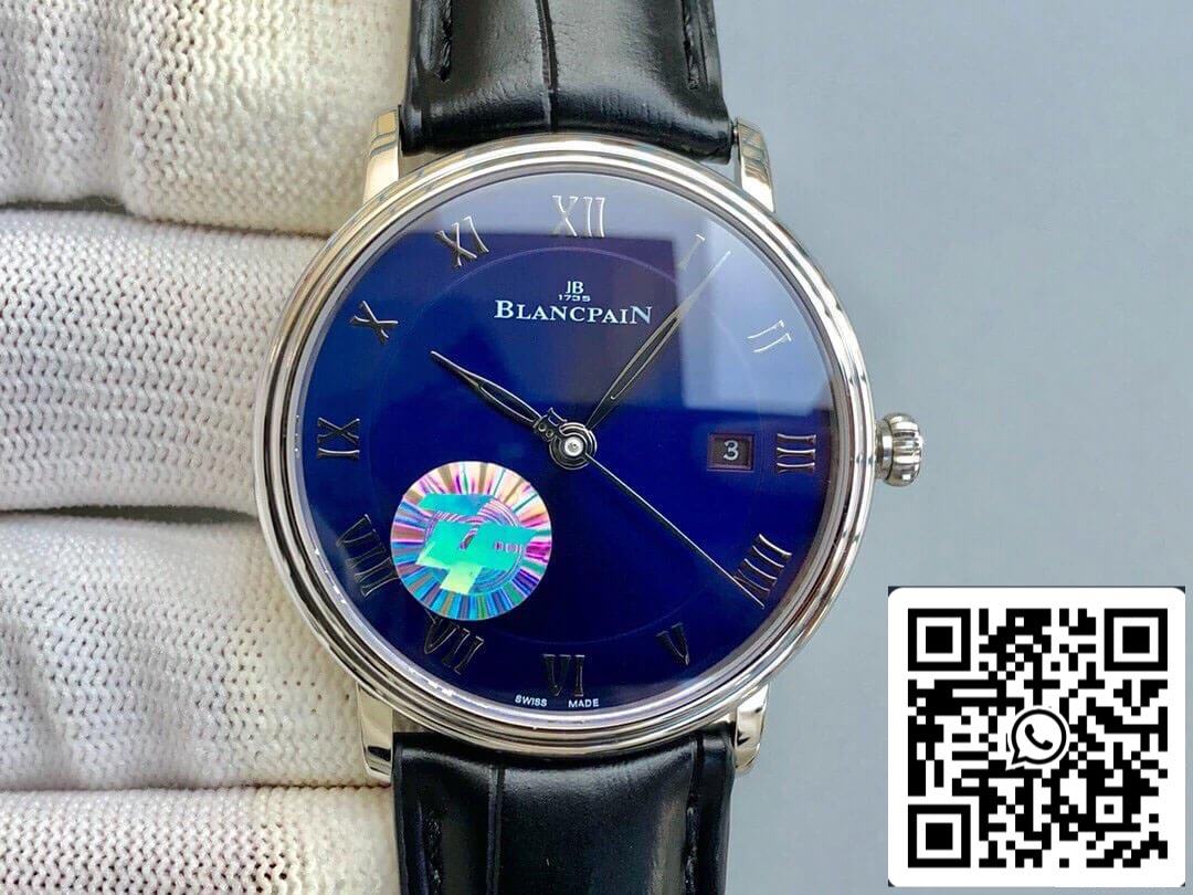 Blancpain Villeret 6551-1127-55B 1:1 Best Edition ZF Factory Blue Dial US Replica Watch