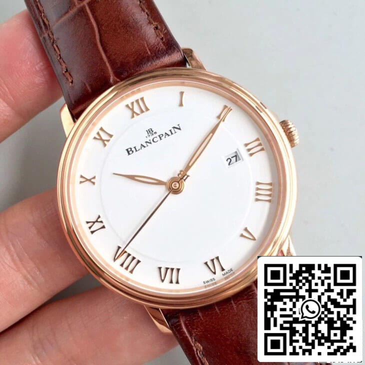 Blancpain Villeret 6651-3642-55B 1:1 Best Edition ZF Factory White Dial US Replica Watch