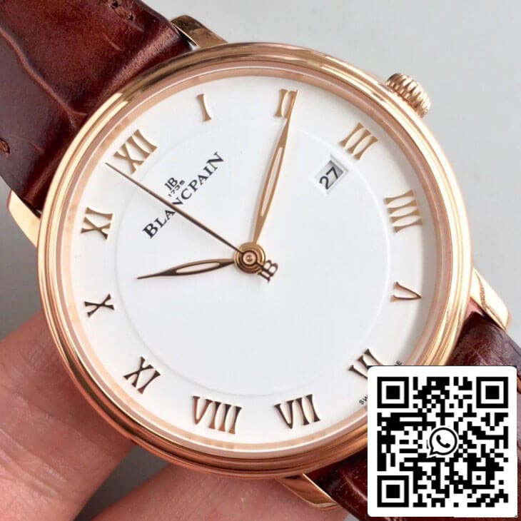 Blancpain Villeret 6651-3642-55B 1:1 Best Edition ZF Factory White Dial US Replica Watch