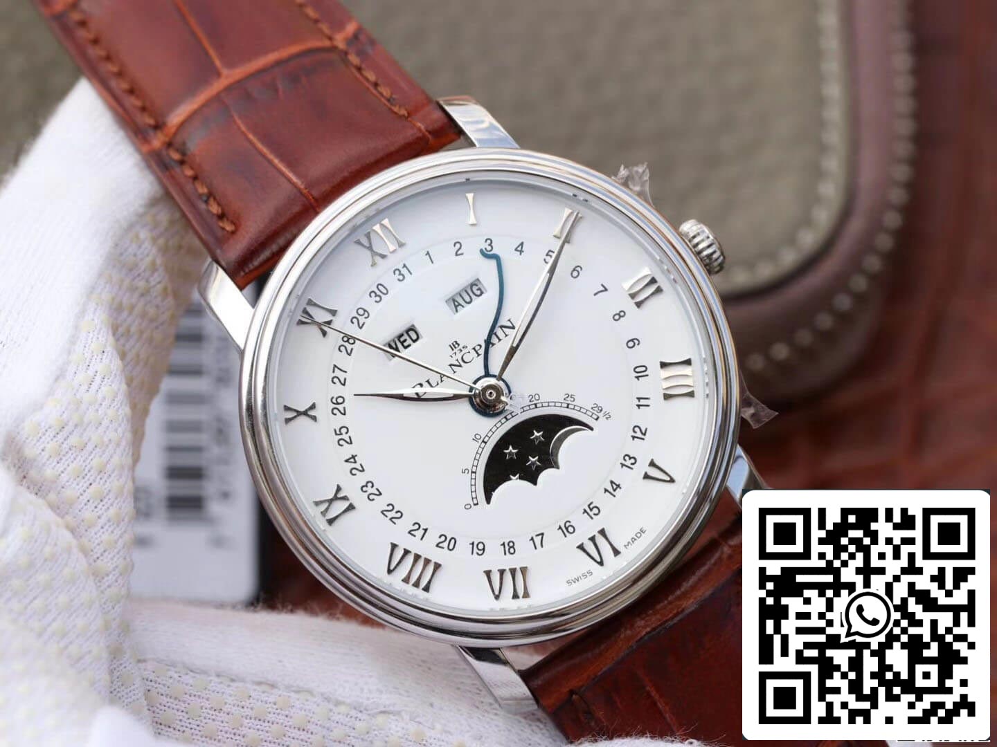 Blancpain Villeret 6654 1:1 Best Edition OM Factory V2 White Dial US Replica Watch