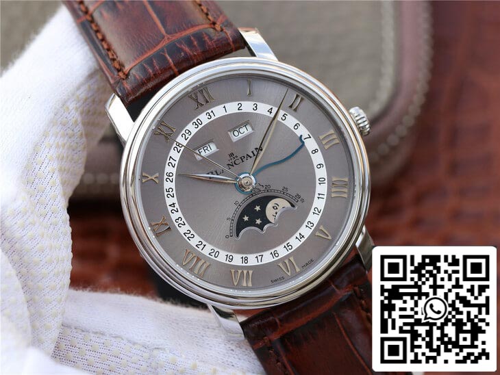 Blancpain Villeret 6654-1113-55B 1:1 Best Edition OM Factory V2 Grey Dial US Replica Watch