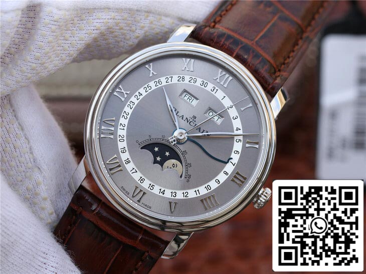 Blancpain Villeret 6654-1113-55B 1:1 Best Edition OM Factory V2 Grey Dial US Replica Watch