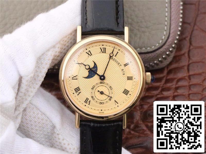 Breguet Classique Moonphase 4396 Men Watches 1:1 Best Edition Swiss ETA5165R Gold Dial US Replica Watch