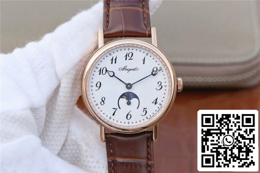 Breguet Classique Moonphase 9087BB 1:1 Best Edition TW Factory Rose Gold US Replica Watch