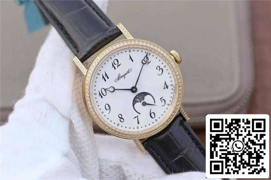 Breguet Classique Moonphase 9087BB/29/964 1:1 Best Edition TW Factory Yellow Gold Diamond US Replica Watch