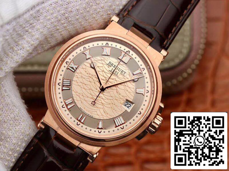 Breguet MARINE 5517BB/Y2/9ZU V9 Factory 1:1 Best Edition Swiss ETA9015 Gold dial US Replica Watch