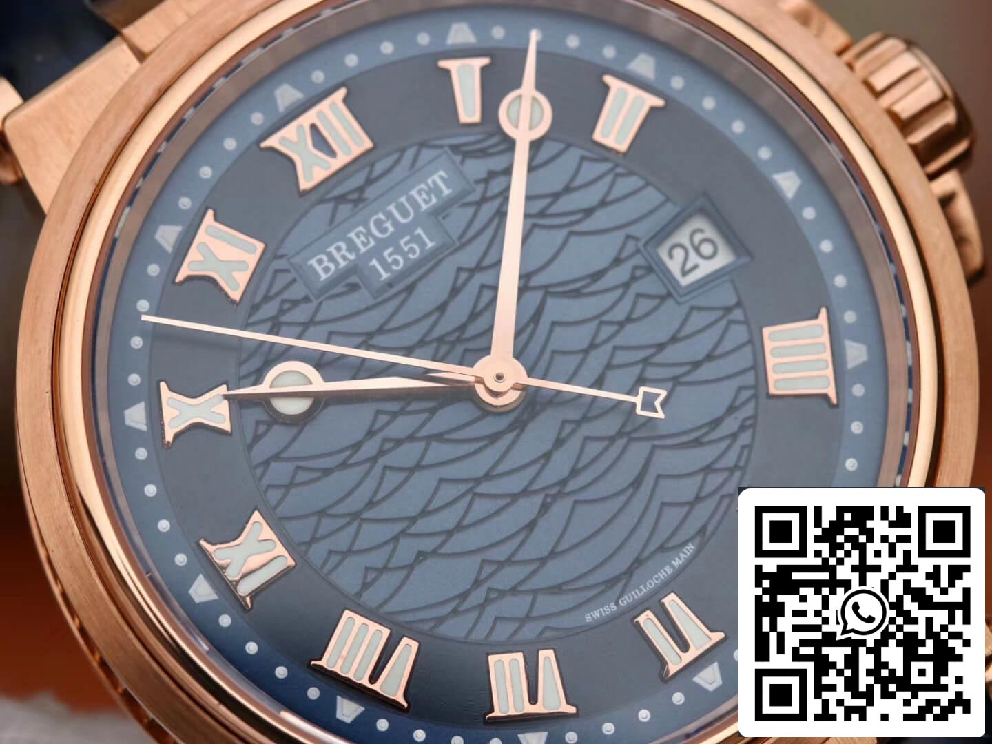 Breguet Marine 5517 1:1 Best Edition V9 Factory Rose Gold US Replica Watch