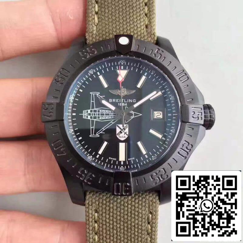 Breitling Avenger II Seawolf Boelcke M173316Y/BE72 GF Factory 1:1 Best Edition Swiss ETA2824-2 Black Dial US Replica Watch