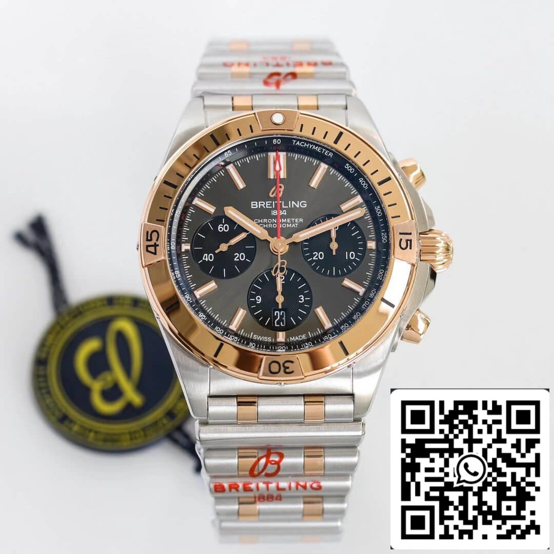 Breitling Chronomat UB0134101B1U1 1:1 Best Edition GF Factory Grey Dial US Replica Watch