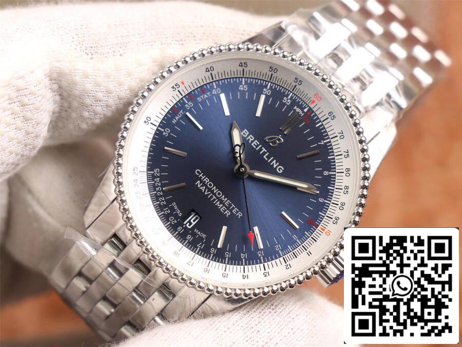 Breitling Navitimer Automatic 38 A17325211C1A1 1:1 Best Edition KOR Factory Blue Dial Swiss SW200 US Replica Watch