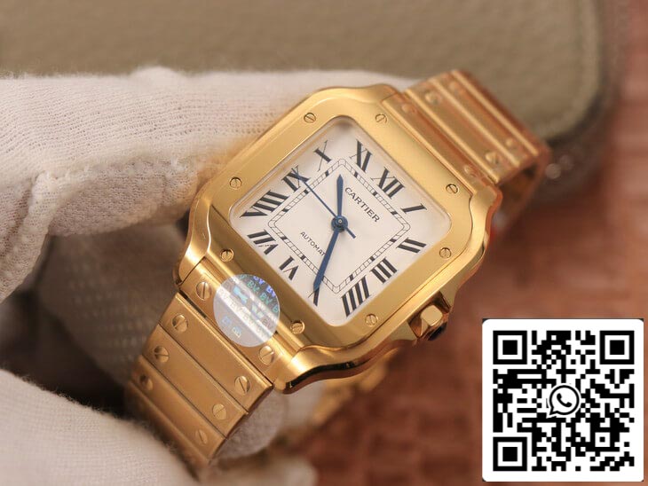 Cartier De Santos WSSA0010 1:1 Best Edition BV Factory 18K Gold US Replica Watch