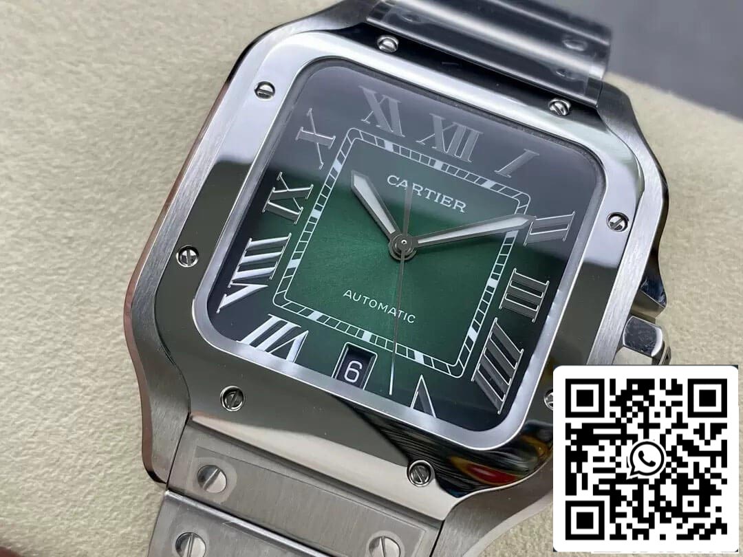 Cartier De Santos WSSA0062 1:1 Best Edition BV Factory Green Dial US Replica Watch