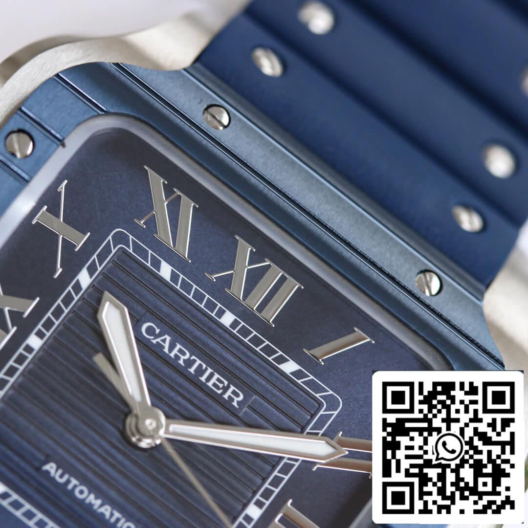 Cartier Santos 1:1 Best Edition GF Factory Blue Dial US Replica Watch