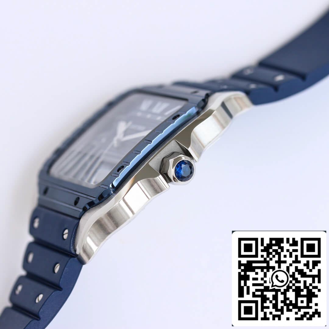 Cartier Santos 1:1 Best Edition GF Factory Blue Dial US Replica Watch