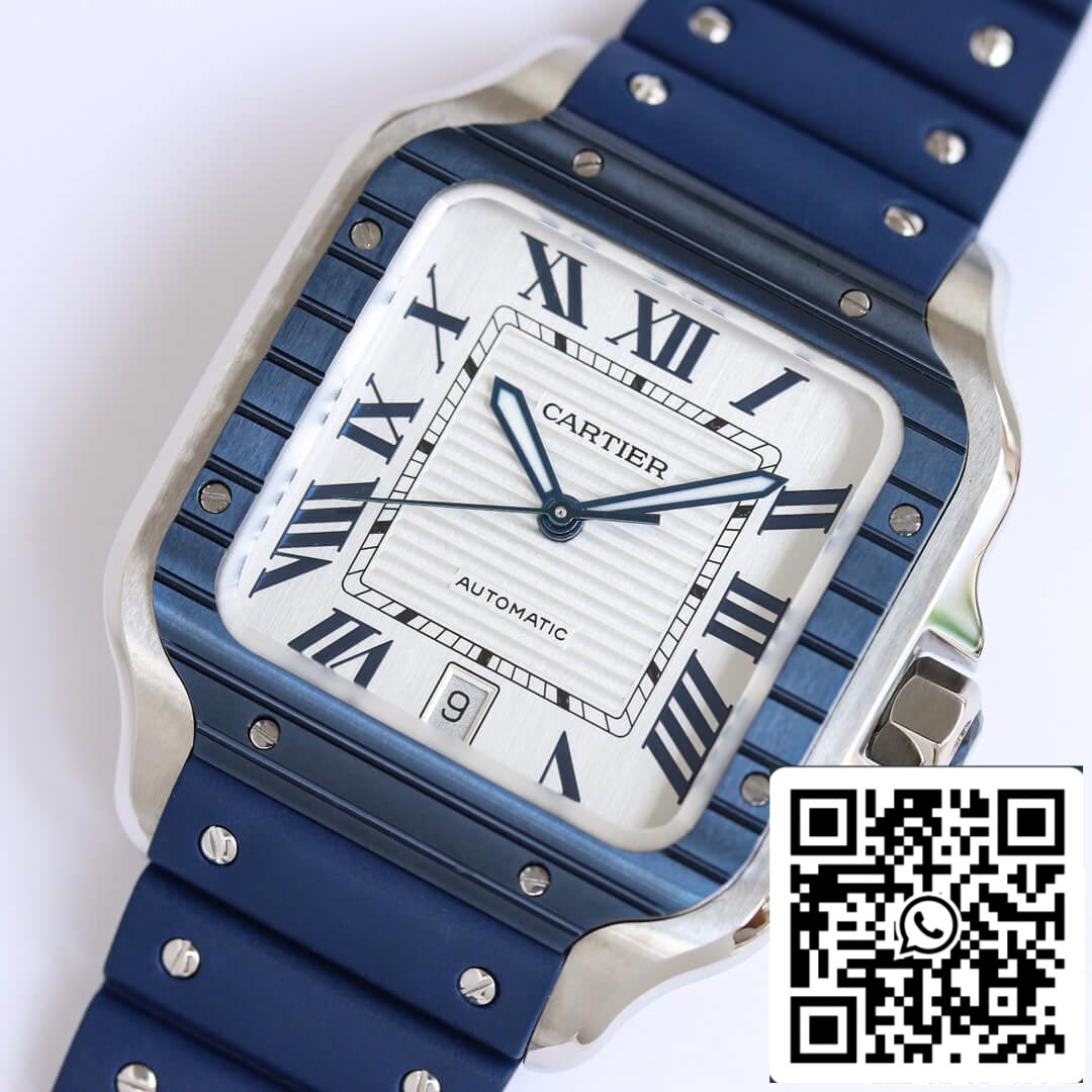 Cartier Santos 1:1 Best Edition GF Factory Rubber Strap US Replica Watch