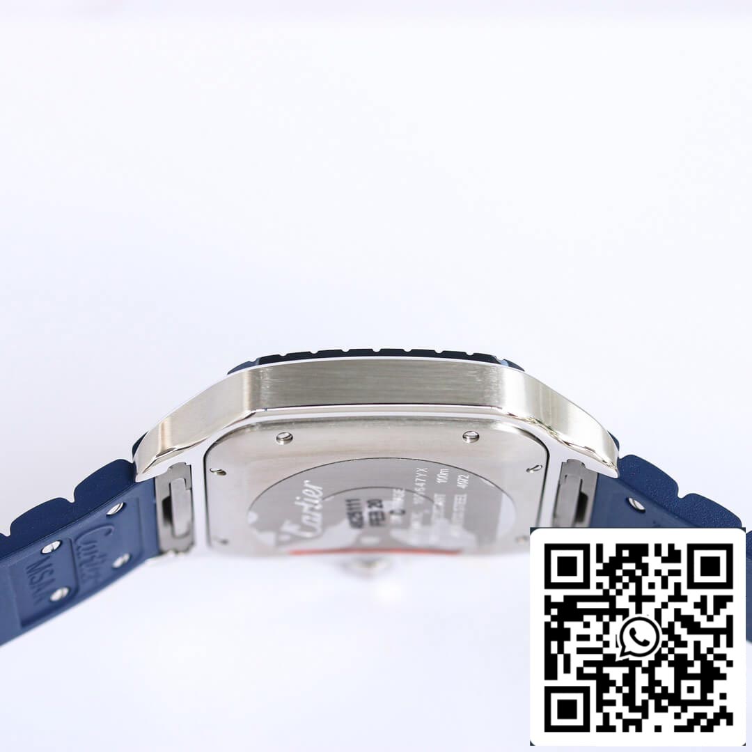 Cartier Santos 1:1 Best Edition GF Factory Rubber Strap US Replica Watch