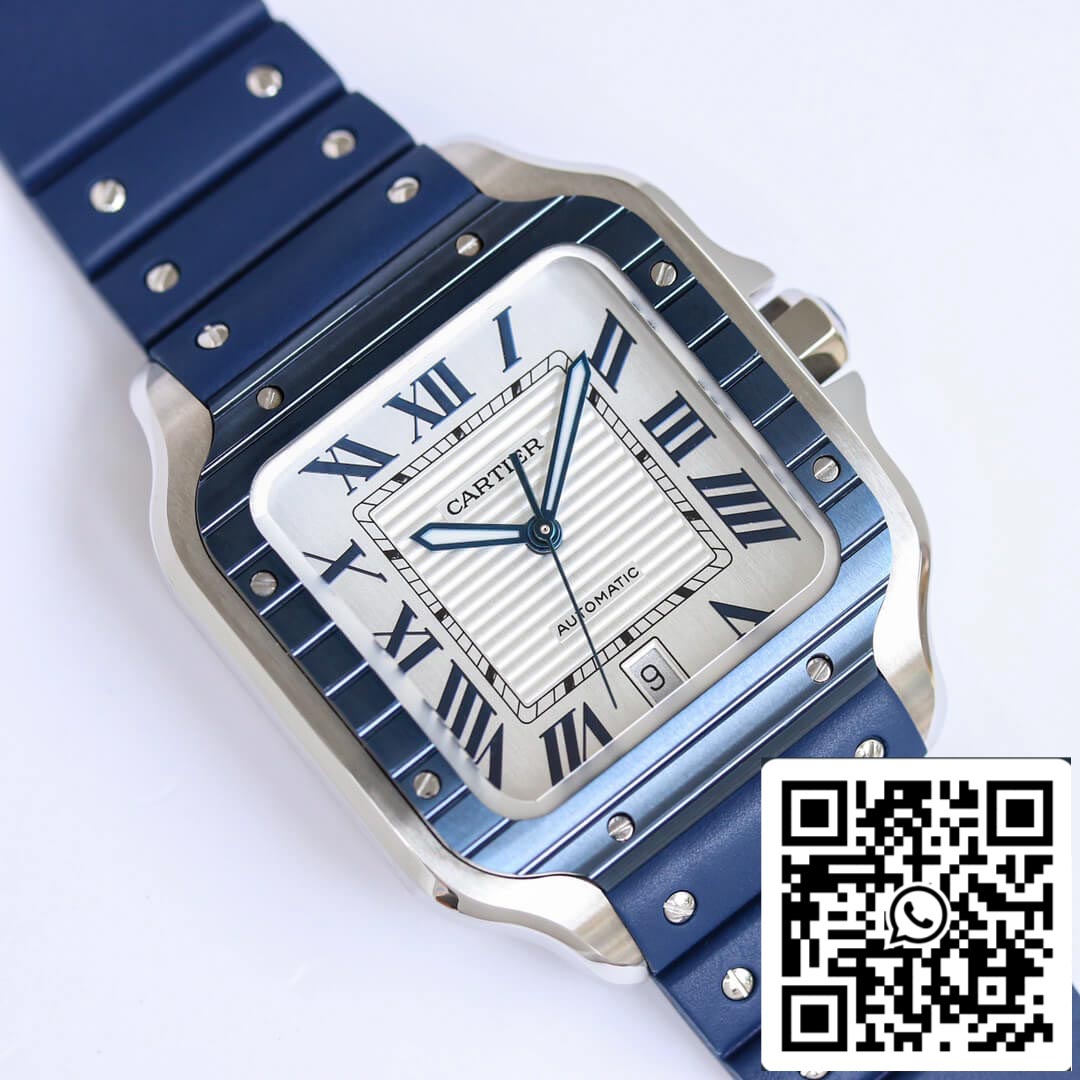 Cartier Santos 1:1 Best Edition GF Factory Rubber Strap US Replica Watch