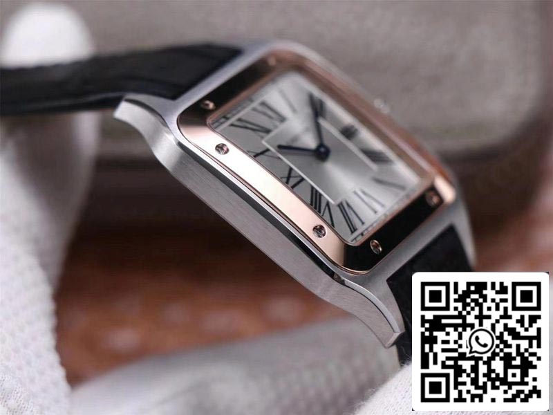 Cartier Santos Dumont W2SA0017 1:1 Best Edition F1 Factory Silver Dial Swiss ETA430 MC US Replica Watch