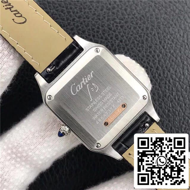 Cartier Santos W2SA0012 Ladies 1:1 Best Edition Rose Gold Cowhide Strap US Replica Watch