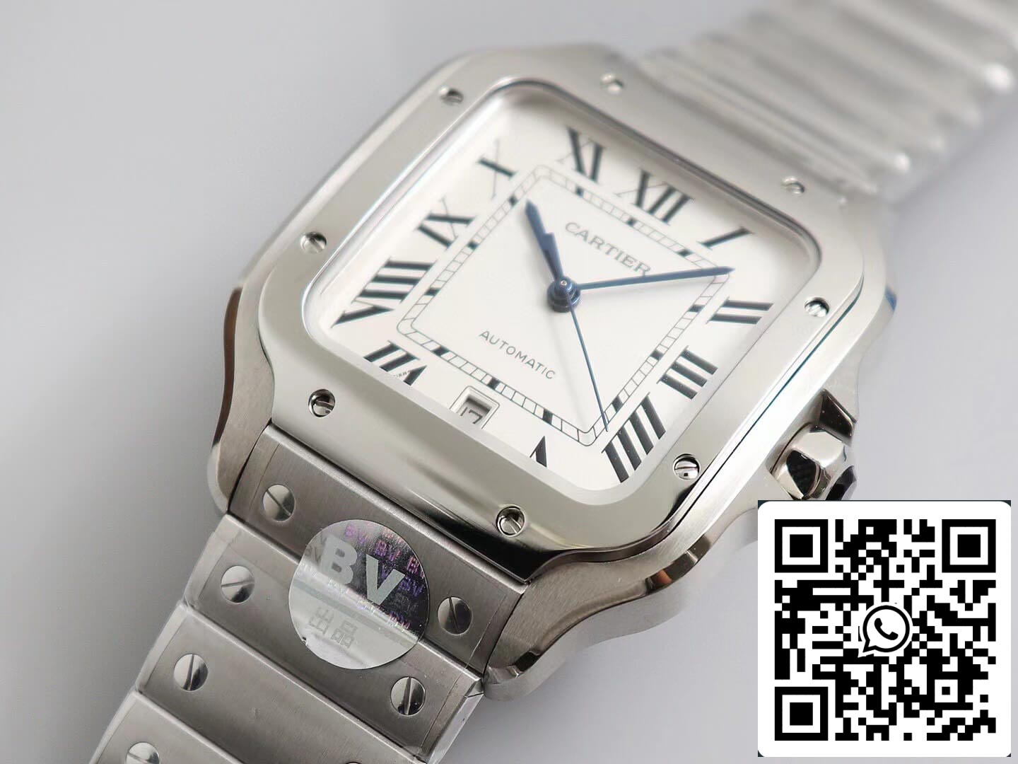 Cartier Santos WSSA0009 1:1 Best Edition BV Factory White Dial US Replica Watch