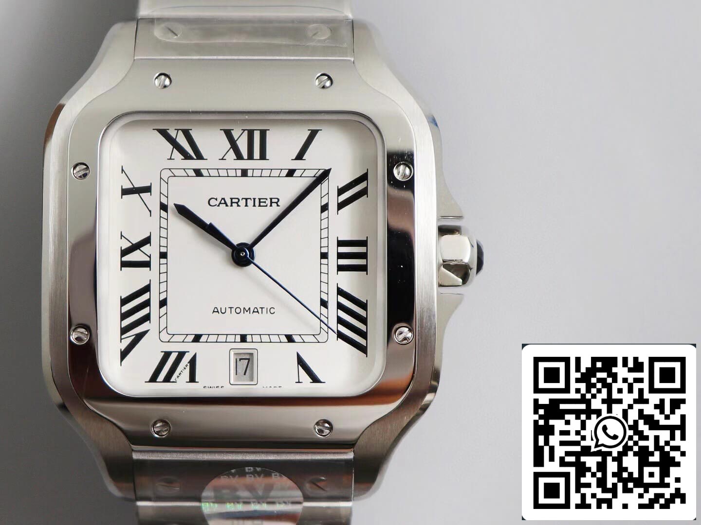 Cartier Santos WSSA0009 1:1 Best Edition BV Factory White Dial US Replica Watch